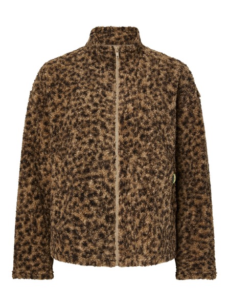 Pieces Plüschjacke KATTY TEDDY braun