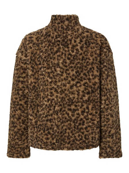 Pieces Plüschjacke KATTY TEDDY braun