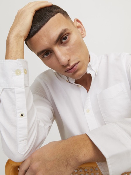 Jack & Jones Herrenhemd JJEoxford weiß