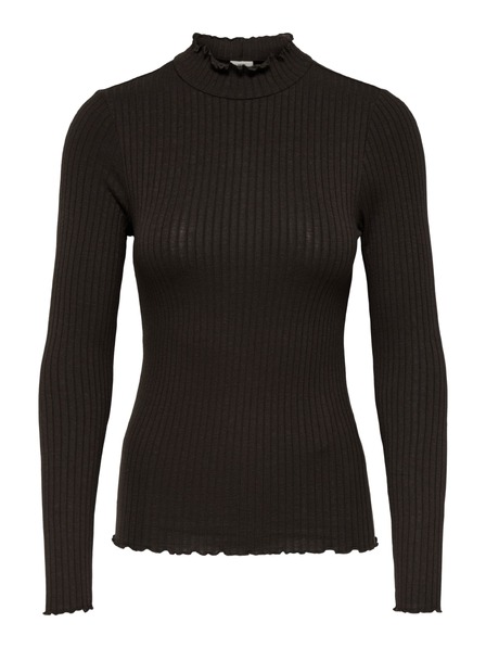 Jacqueline de Yong Langarm-Top FRANSISKA black coffee
