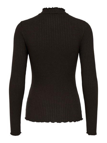 Jacqueline de Yong Langarm-Top FRANSISKA black coffee