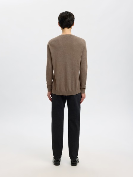SELECTED Herrenpullover SLMBERG teak