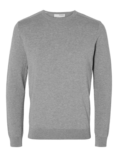 SELECTED Herrenpullover SLMBERG medium grey