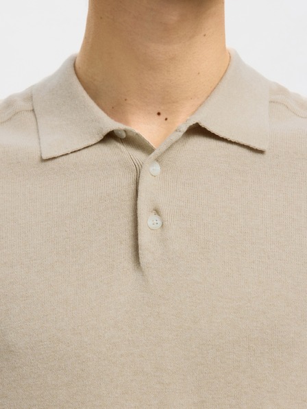 SELECTED Herren Poloshirt SELECTED beige
