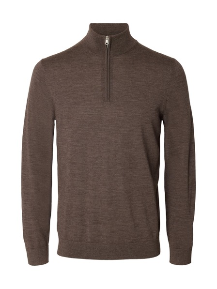 SELECTED Herren-Pullover mit Halbreißverschluss delicioso