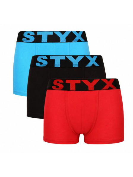 Styx Dreierpackung - Kinder-Boxershorts Styx Sportgummiband mehrfarbig