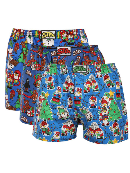 Styx Dreierpack - Herrenshorts Styx art klassisches Gummi mehrfarbig