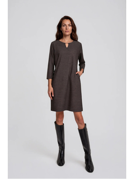 Moodo Elegantes braunes Kleid Moodo