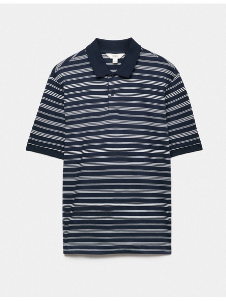 Marks & Spencer Gestreiftes Poloshirt aus reiner, garnegfärbter Baumwolle Marks & Spencer Marineblau