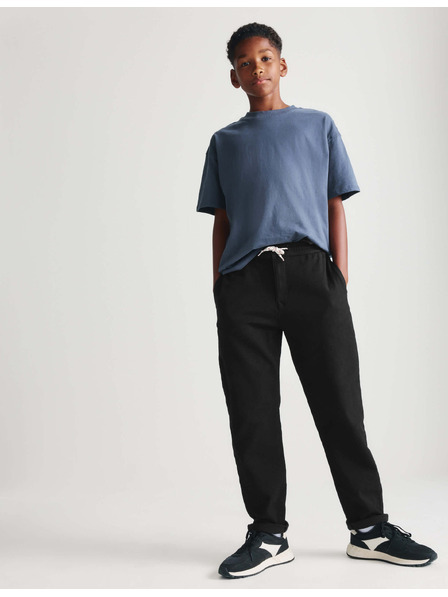 Marks & Spencer Lockere Chino-Hose mit hohem Baumwollanteil und elastischem Bund (6–16 Jahre) Marks & Spencer schwarz