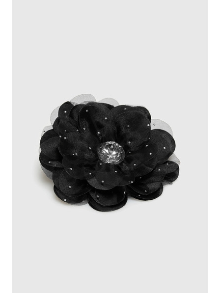Moodo Brosche in Blumenform schwarz Moodo