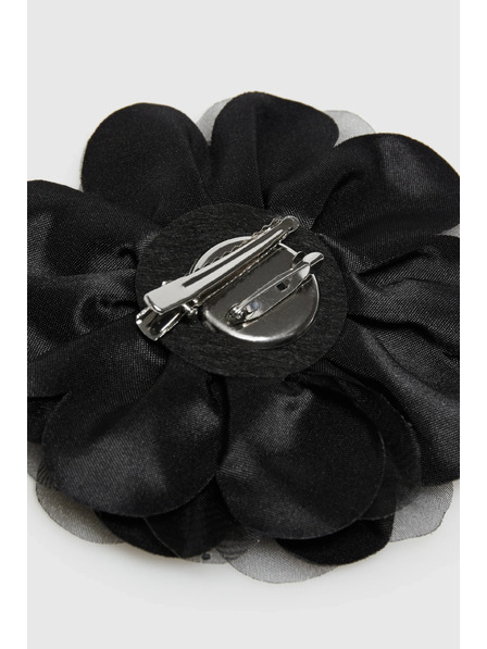 Moodo Brosche in Blumenform schwarz Moodo