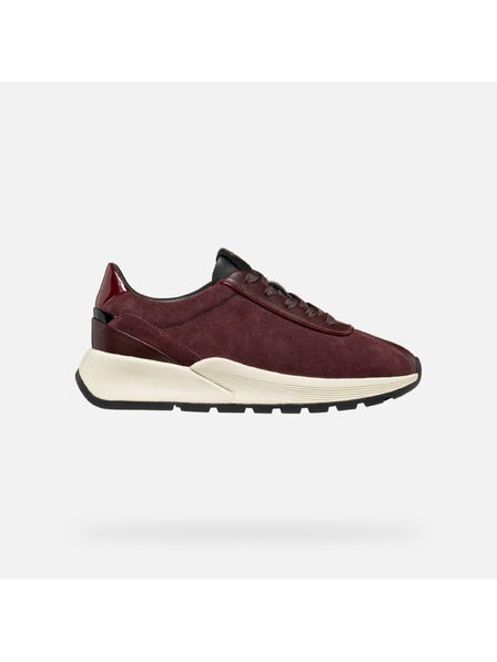 Geox Weinrote Damen-Sneaker Geox Metropoli