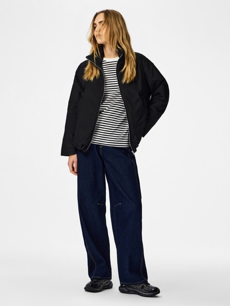 Pieces Schwarze Winterjacke SIF