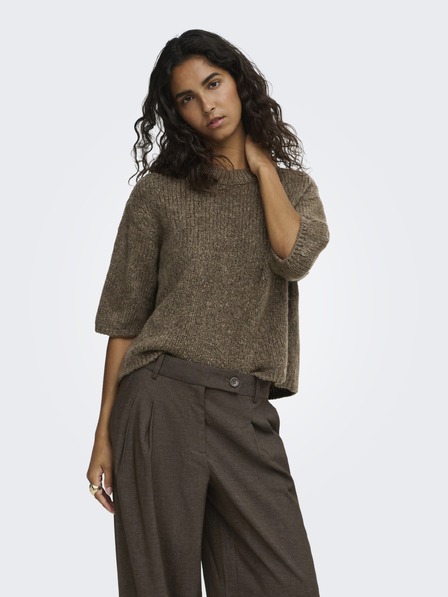 Jacqueline de Yong Pullover mit Kurzarm DICTE shiitake