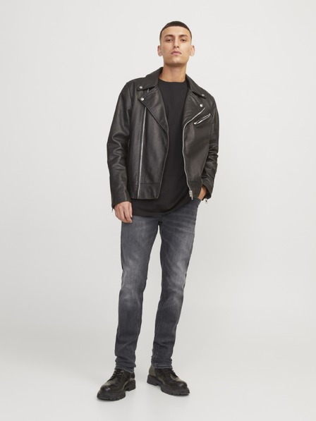 Jack & Jones JJIGLENN Herren-Slim-Fit-Jeans schwarz