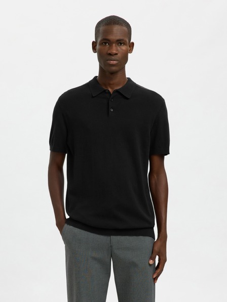 SELECTED Herren-Poloshirt SELECTED schwarz