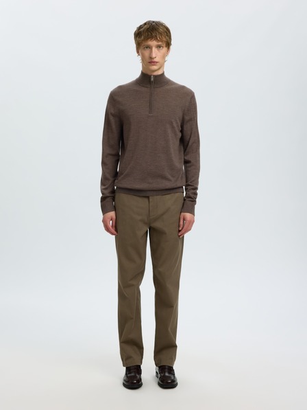SELECTED Herren-Pullover mit Halbreißverschluss delicioso
