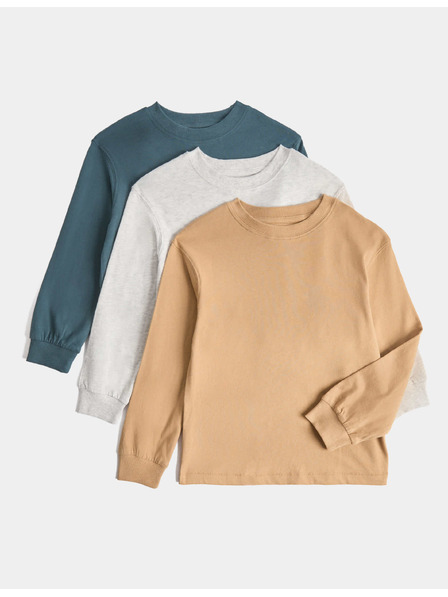 Marks & Spencer Tops aus reiner Baumwolle, 3er Pack (2–8 Jahre) Marks & Spencer grün