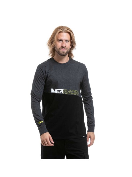 Meatfly Meatfly Herren-T-Shirt mit langen Ärmeln Judgement Charcoal Heather / Black