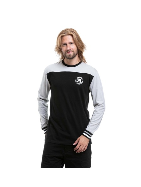 Meatfly Meatfly Herren-T-Shirt mit langen Ärmeln Judgement Quiet Gray / Black